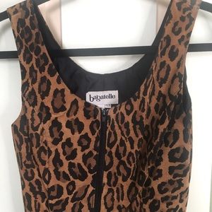 Vintage Bagatelle suede-animal print vest